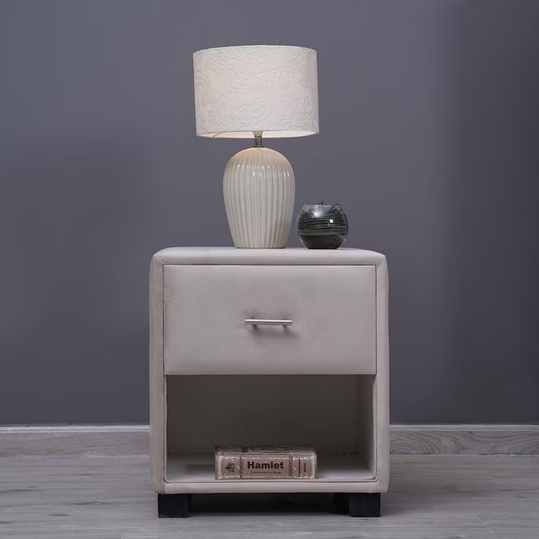 Velvet Single Drawer Night Stand