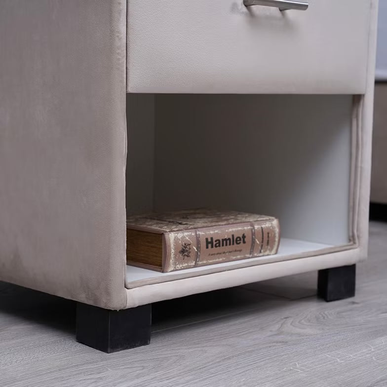 Velvet Single Drawer Night Stand