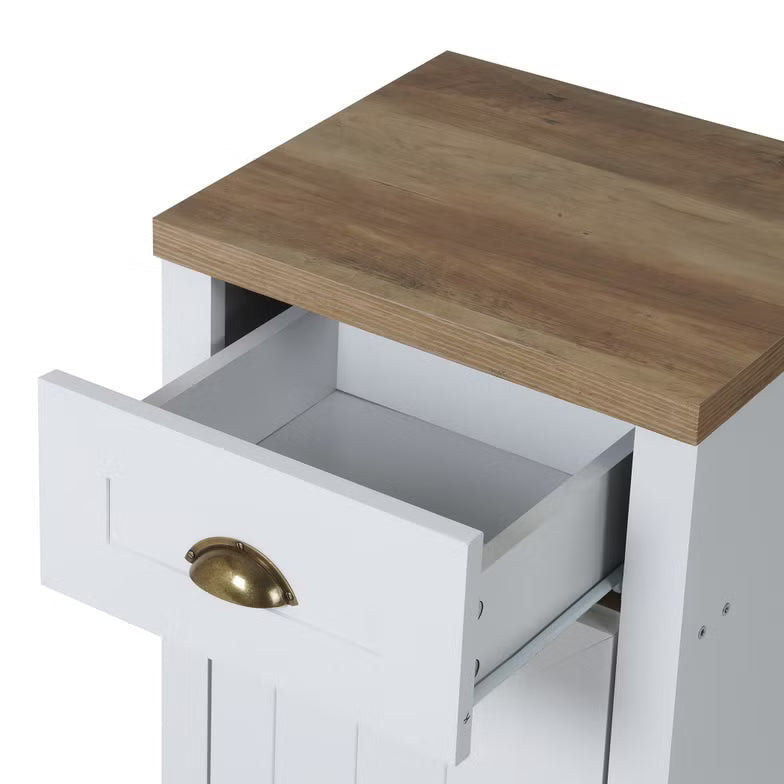 Nightstand with 1 Drawer & 1 Door – White