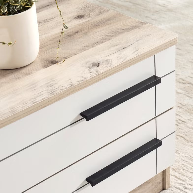 Nightstand – 2 Drawers (White Natural Finish)