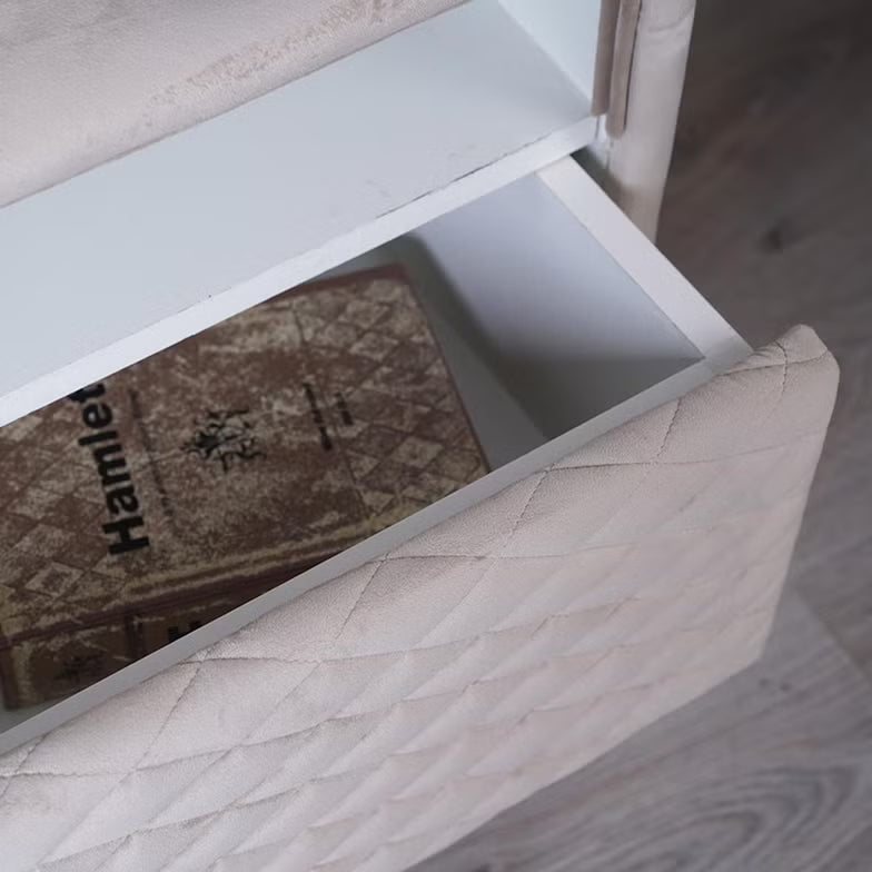 Single Space Night Stand – Velvet Beige