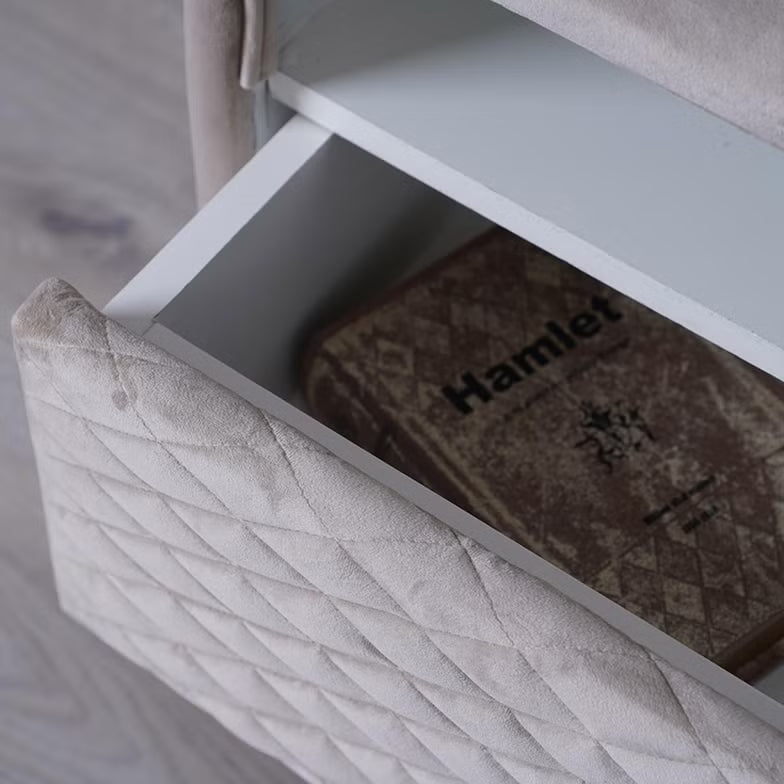 Single Space Night Stand – Velvet Beige
