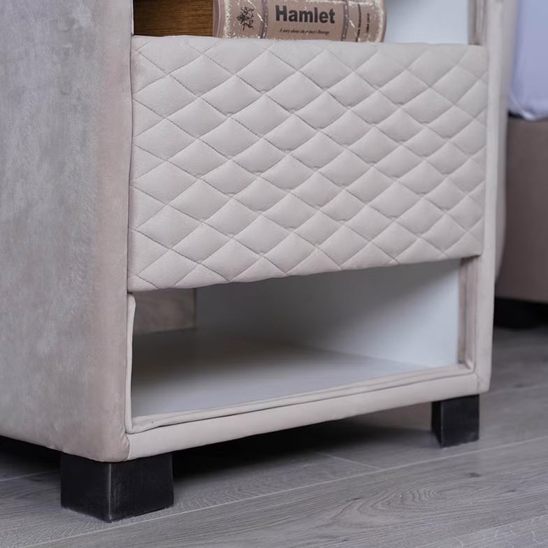 Single Space Night Stand – Velvet Beige