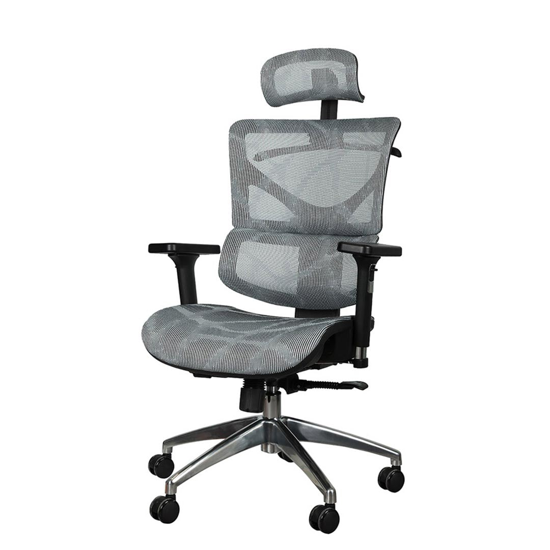 Ergonomic Design High Back Chair With Height Adjustable, Lumbar Support And 5 Swivel Wheels-GCC Home Center