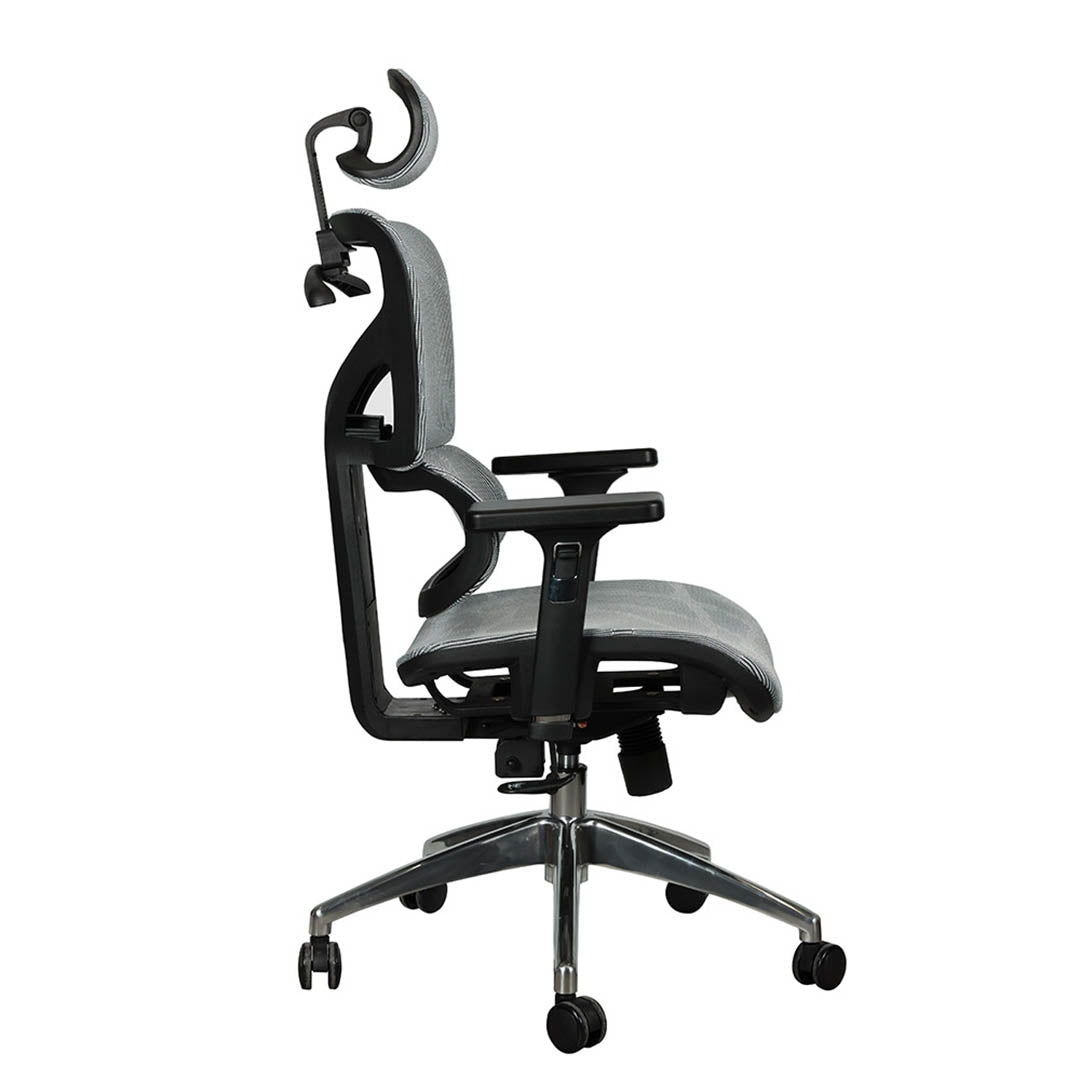 Ergonomic Design High Back Chair With Height Adjustable, Lumbar Support And 5 Swivel Wheels-GCC Home Center