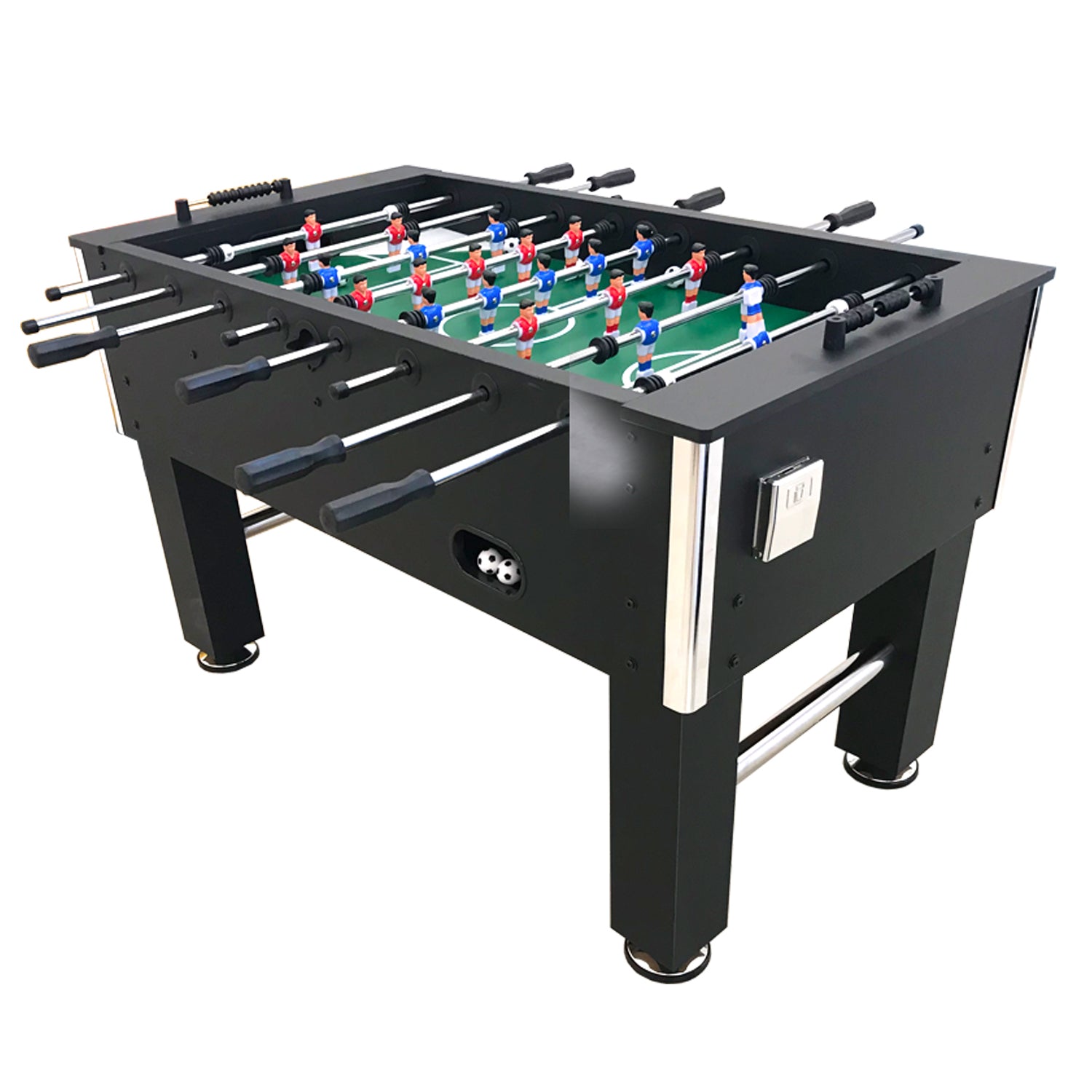 55in Competition Sized Foosball Table, Arcade Soccer Table for Home, Game Room - Includes 2 Balls, 2 Cup Holders