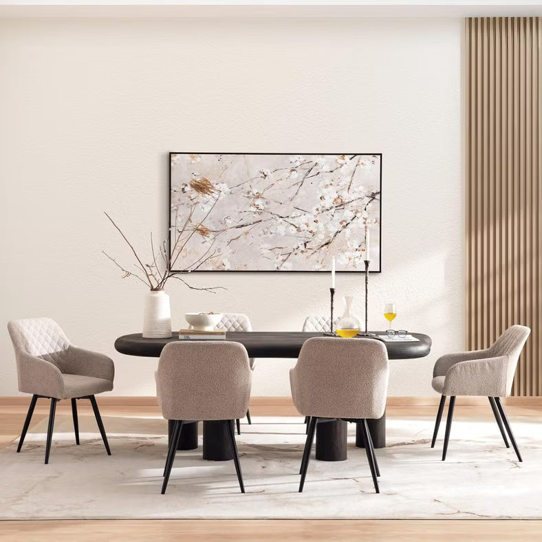 6 Seater Wooden Dining Table – Brown