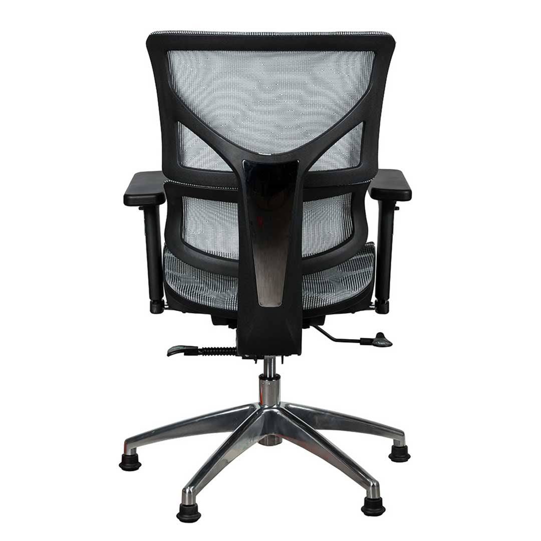 Office Visitor Chair With Height Adjustable, Armrests And 5 Swivel Wheels-GCC Home Center