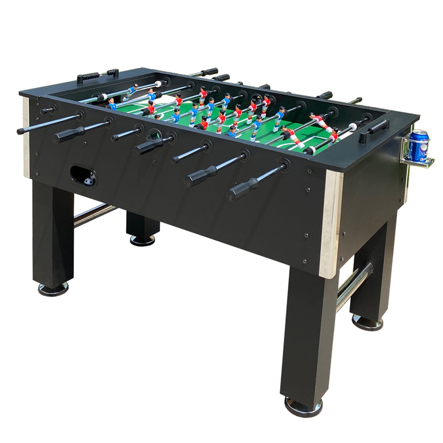 55in Competition Sized Foosball Table, Arcade Soccer Table for Home, Game Room - Includes 2 Balls, 2 Cup Holders
