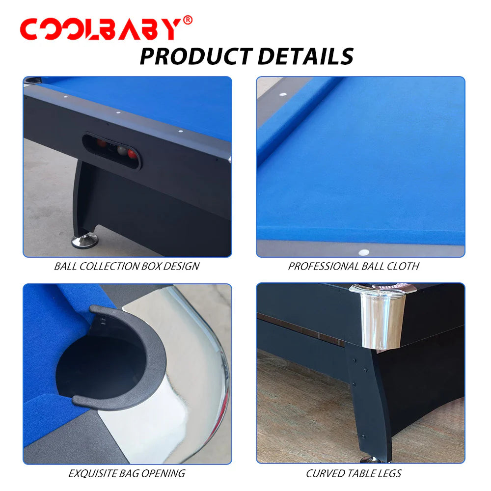 6FT Billiards Table,3 in 1 Professional Billiard Pool Tables, Scratch Resistant Luster, DGMT-7012
