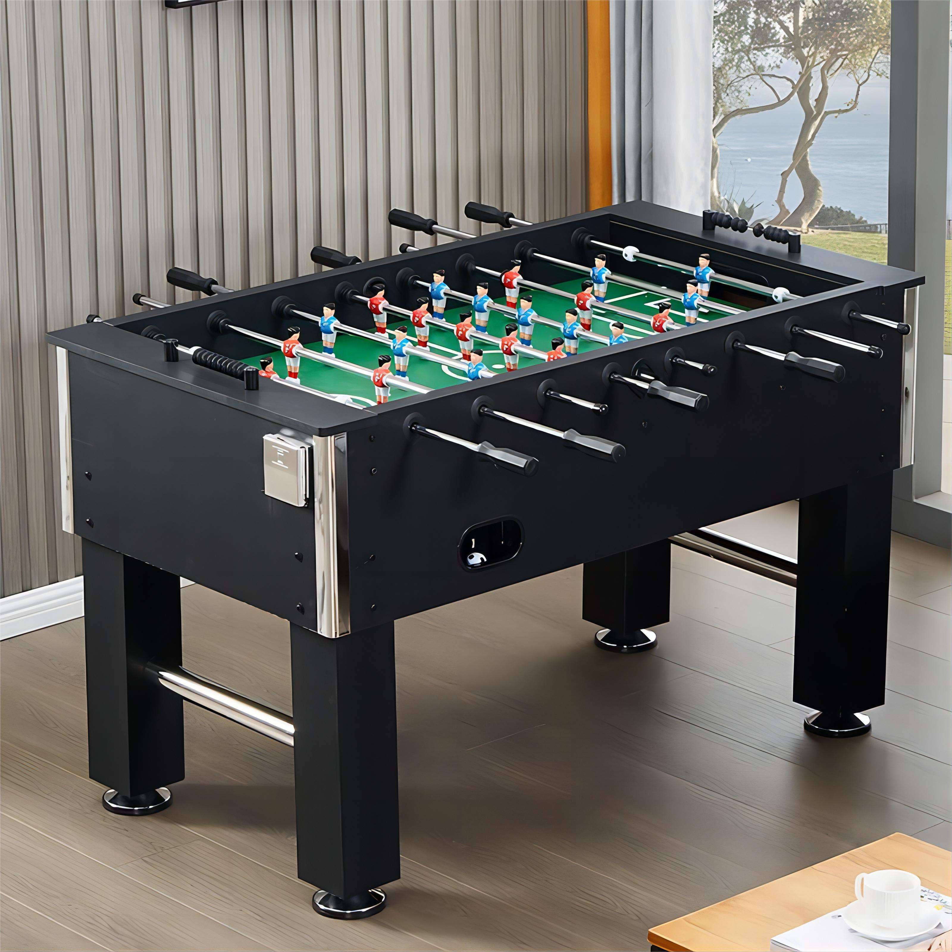 55in Competition Sized Foosball Table, Arcade Soccer Table for Home, Game Room - Includes 2 Balls, 2 Cup Holders