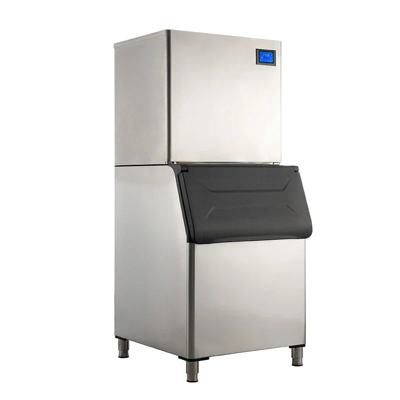 Automatic Ice Maker Machine Make Ice in Minutes – Compact Ice Maker High-Capacity Ice Cube Maker Commercial Ice Maker Machine,1102lbs(500kg)/24 h,440lbs (200kg)Storage Bin,Automatic Cleaning,Blue Ray,Perfect for Bar/Cafe/Restaurant