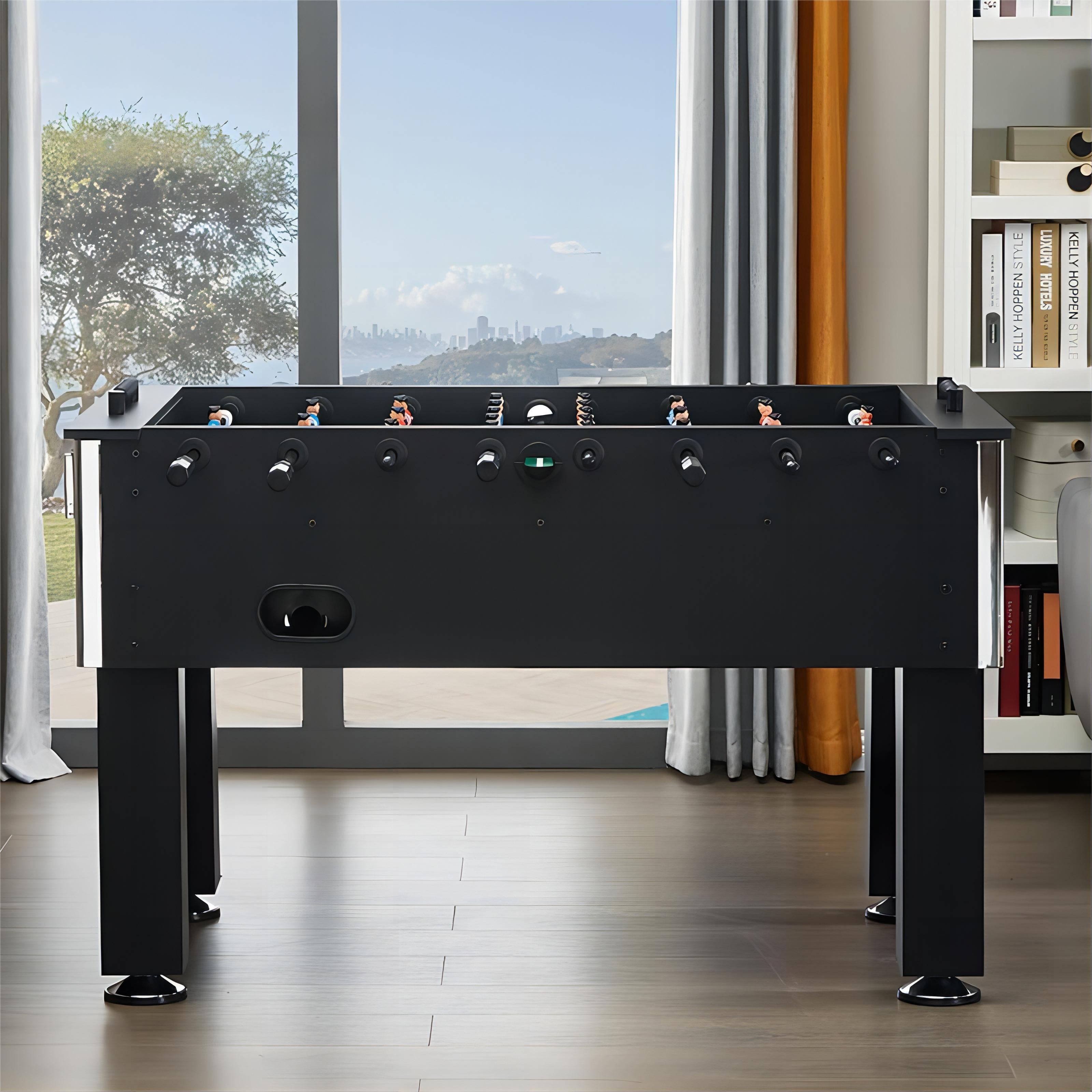55in Competition Sized Foosball Table, Arcade Soccer Table for Home, Game Room - Includes 2 Balls, 2 Cup Holders