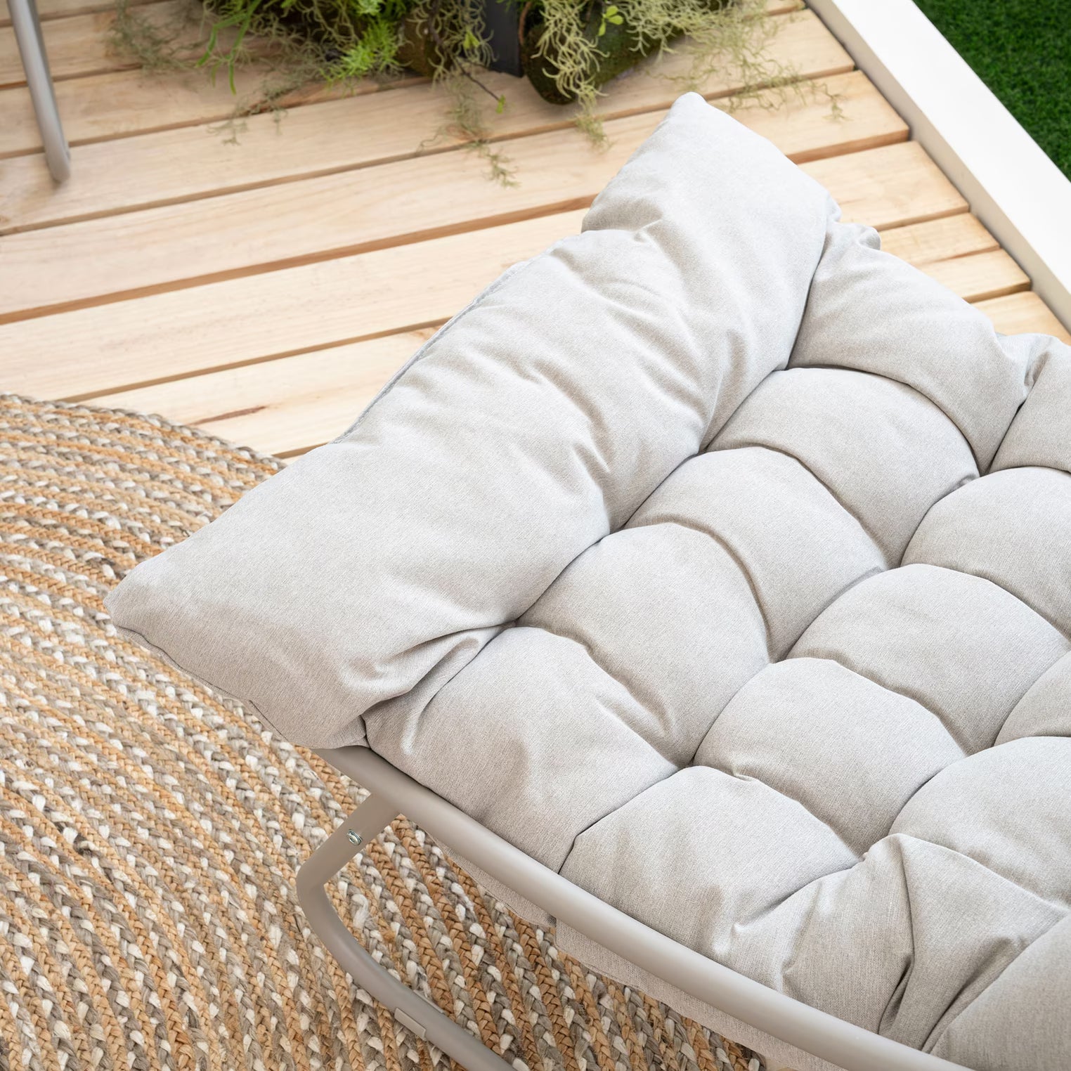 Outdoor Sofa Set (2+1+1+Coffee Table) – Cream