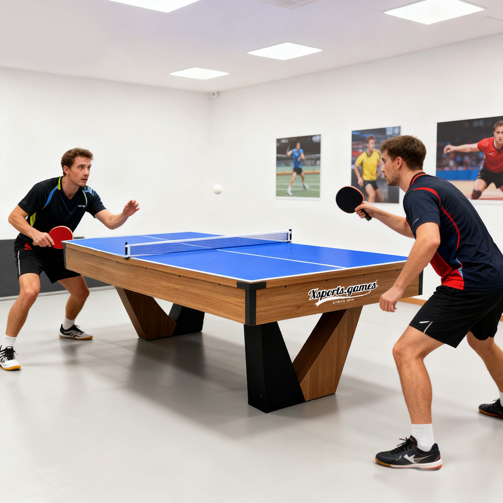 7 ft Pool Table with Wood Finish - Billiards Game Room Table for Adults & Family Billiard Table with Rustic Wood Finish