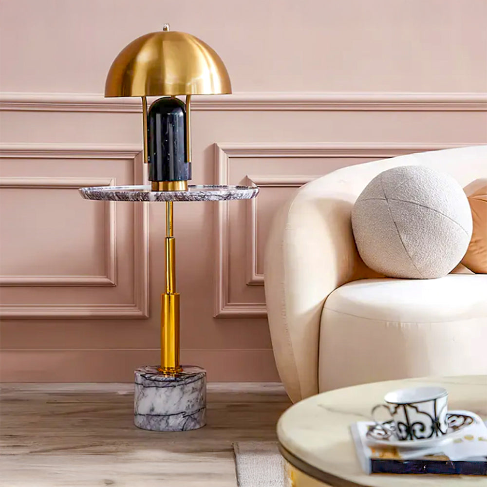 Luxury Modern Coffee Table With Natural Marble, Side Tables For Living Room - Cloudy-GCC Home Center