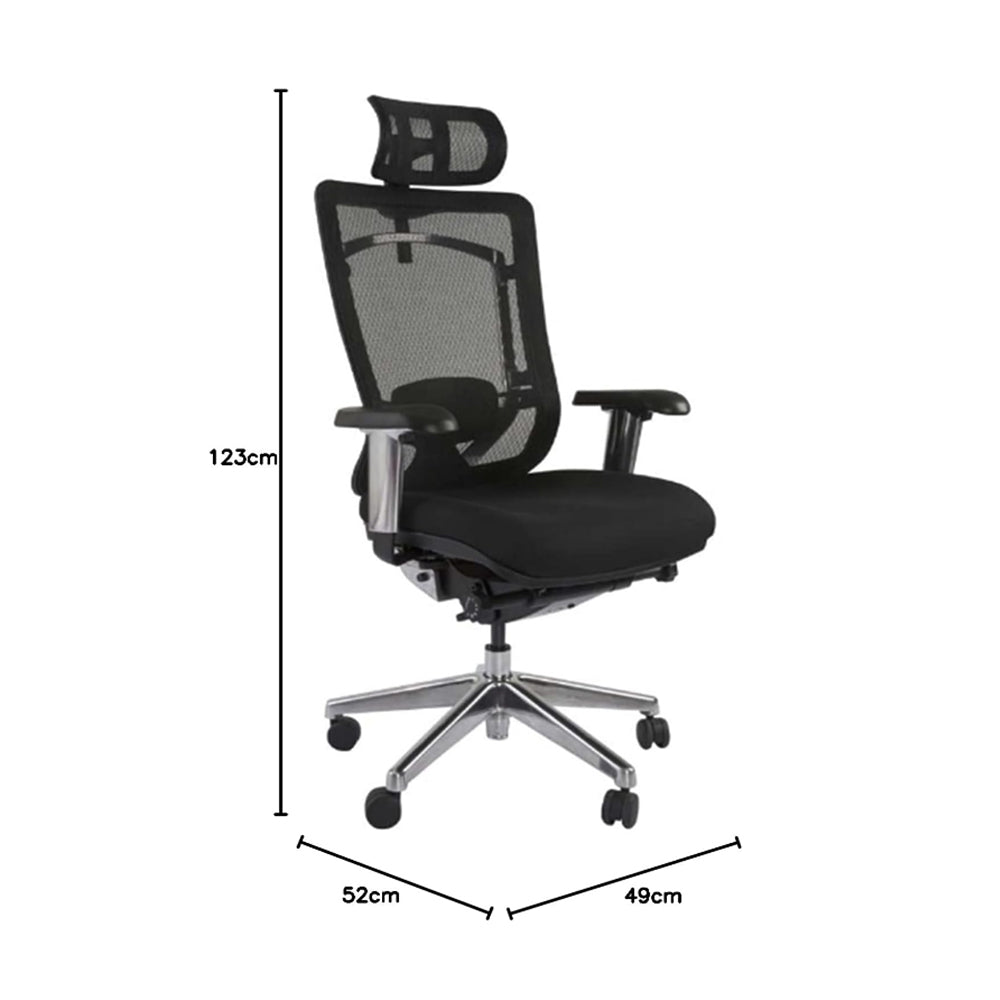 Ergonomic Mesh Chair With High Back Support - Modern & Ergonomic Office Chair (Black)-GCC Home Center