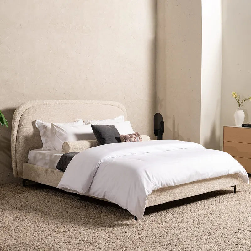 Queen Bed 160x200cm – Ivory