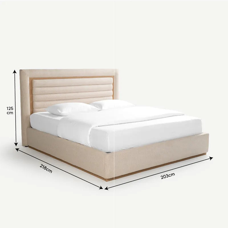 King Bed 180x200cm - Natural