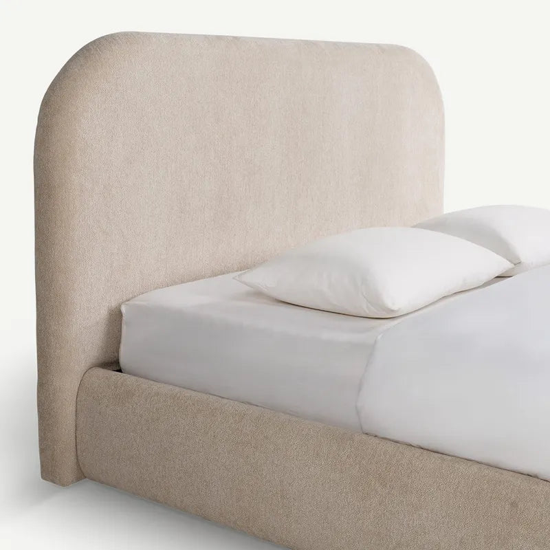 Modern King Bed 180x200cm – Ecru