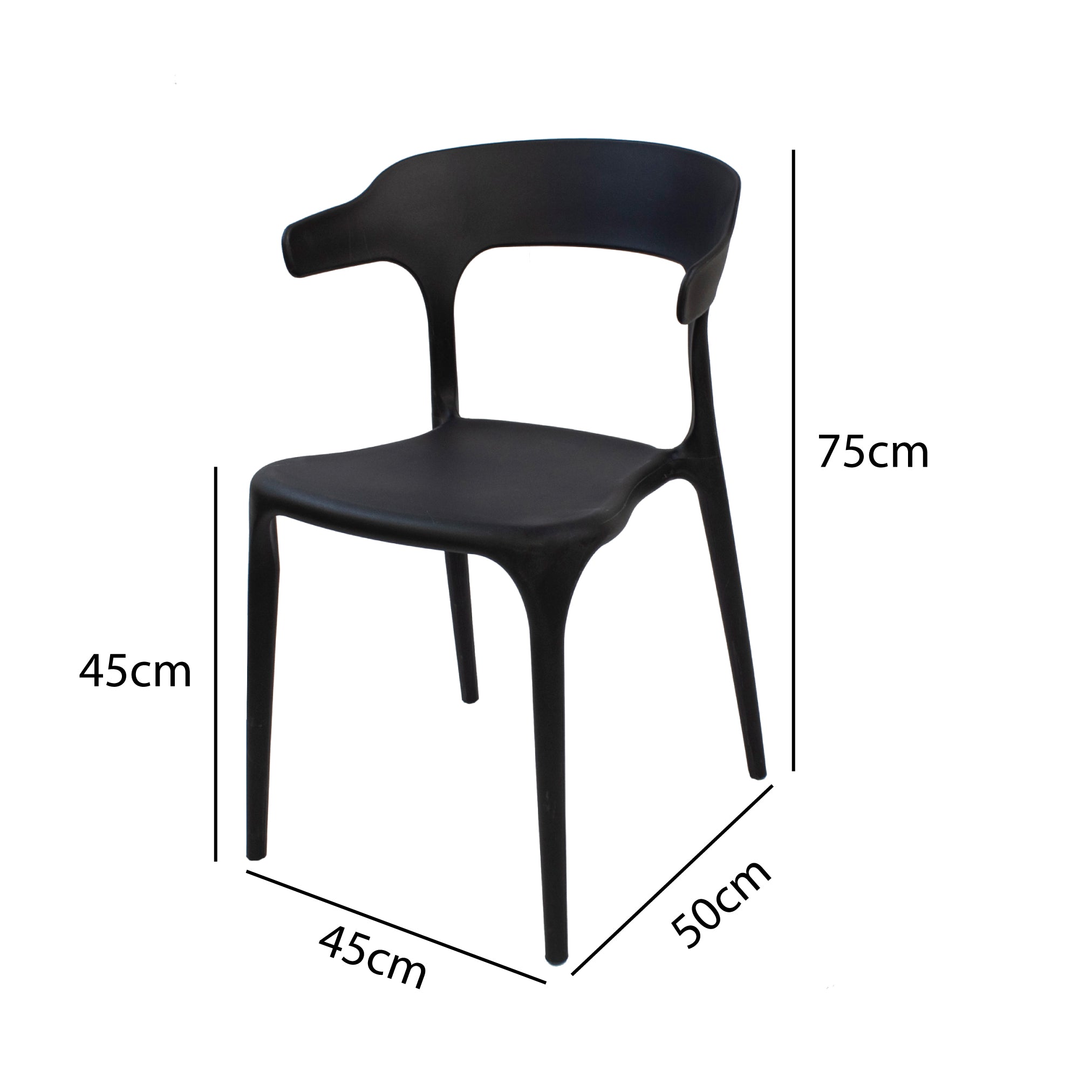 Jilphar Furniture Polypropylene Indoor/Outdoor Chair JP1034-GCC Home Center