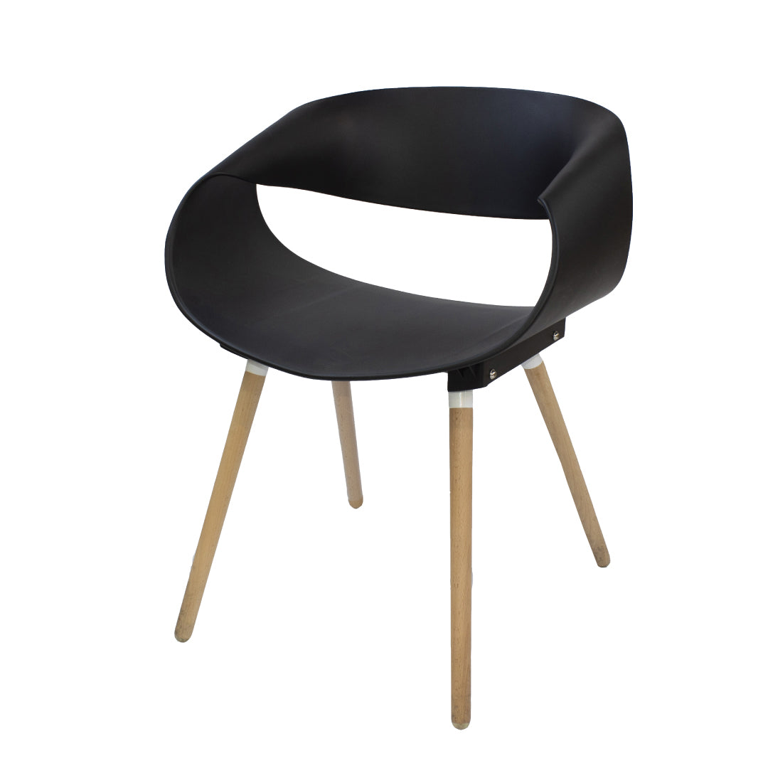 Jilphar Furniture Modern PP Dining Chair with Wooden Legs JP1037-GCC Home Center