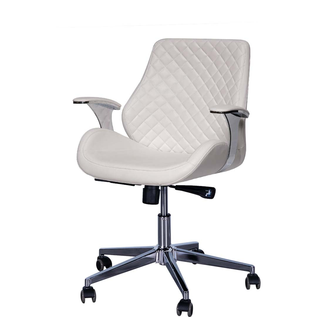Low Back Office Chair With Height Adjustable, Arm Rest And Swivel Wheels-GCC Home Center