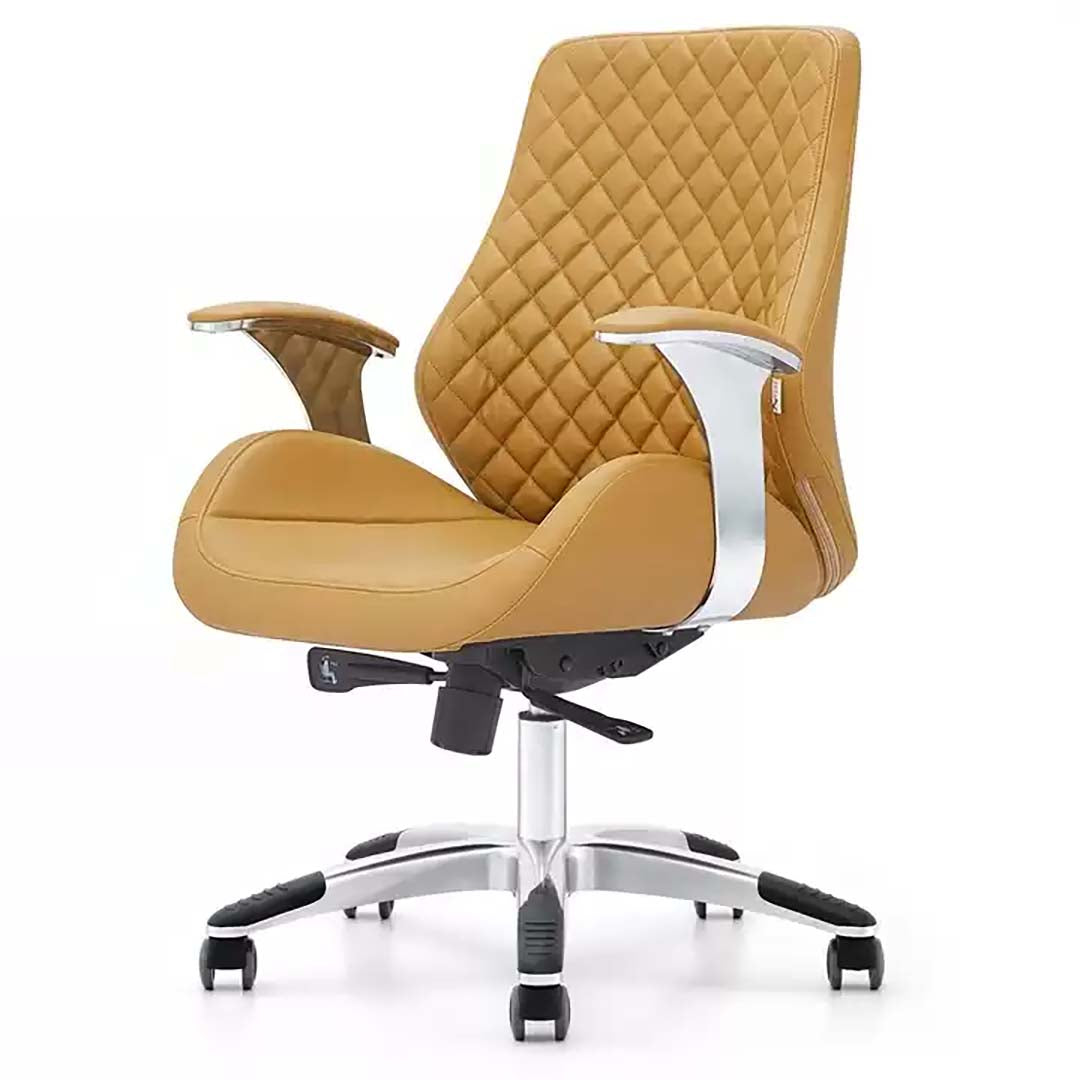 Low Back Office Chair With Height Adjustable, Arm Rest And Swivel Wheels-GCC Home Center