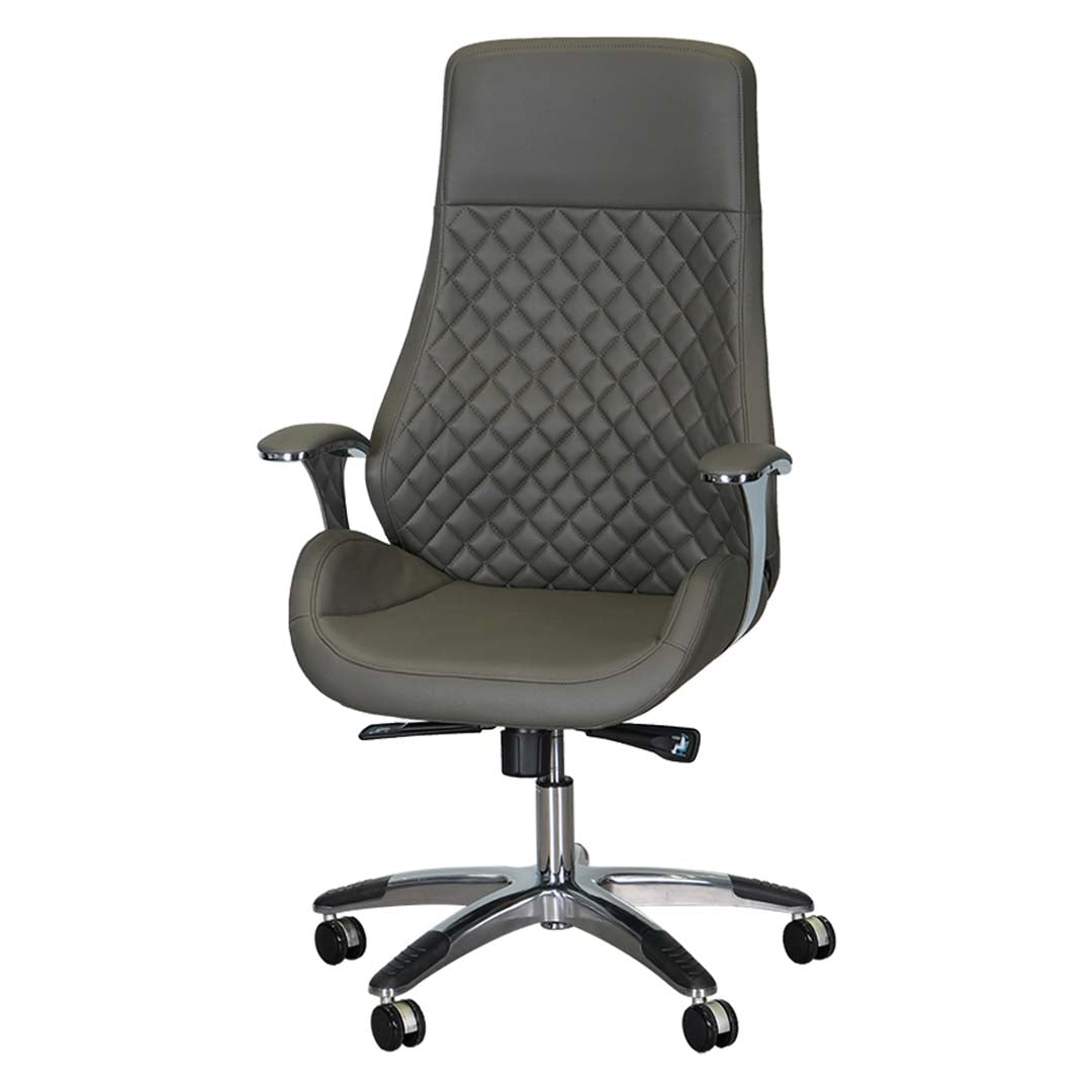 Modern PU Leather High Back Office Chair With Height Adjustable And PU Arm Rest-GCC Home Center
