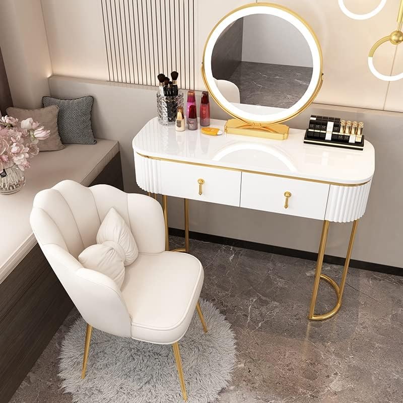 Mini Modern Nordic Style Dressing Table - Light Luxury, Exquisite Storage Design, Small Makeup Table for Your Beauty Space-GCC Home Center
