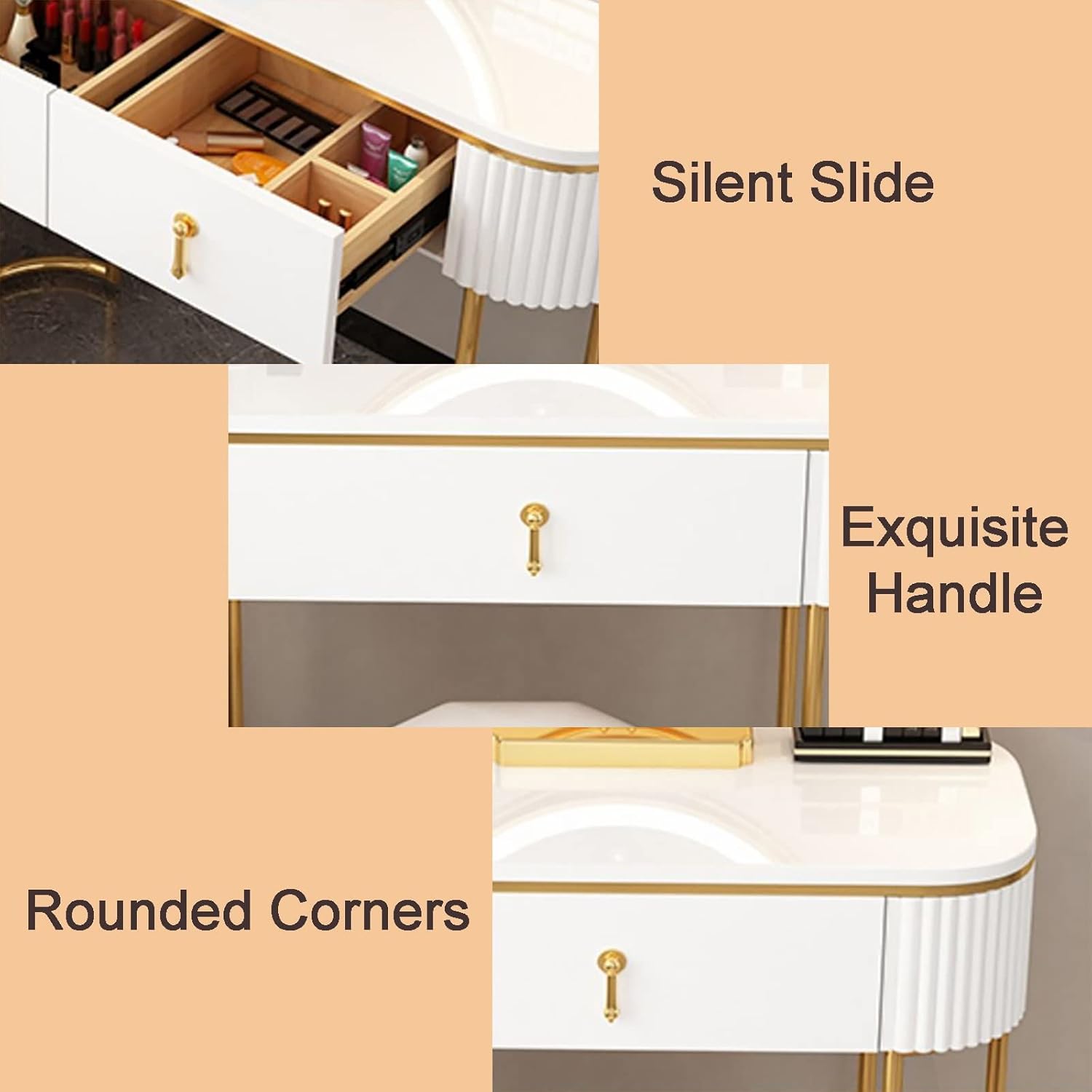 Mini Modern Nordic Style Dressing Table - Light Luxury, Exquisite Storage Design, Small Makeup Table for Your Beauty Space-GCC Home Center
