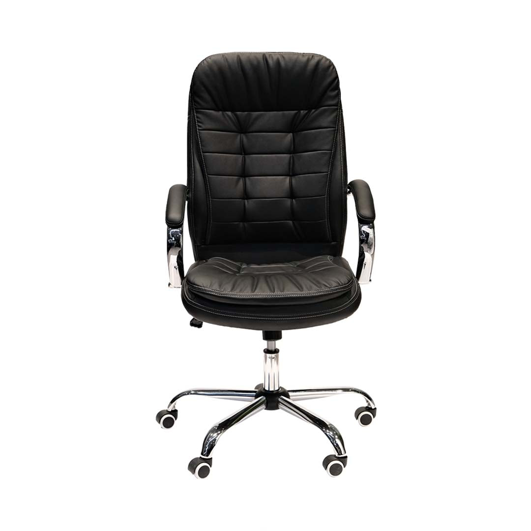 PU Leather Low Back Office Chair With Height Adjustable-GCC Home Center