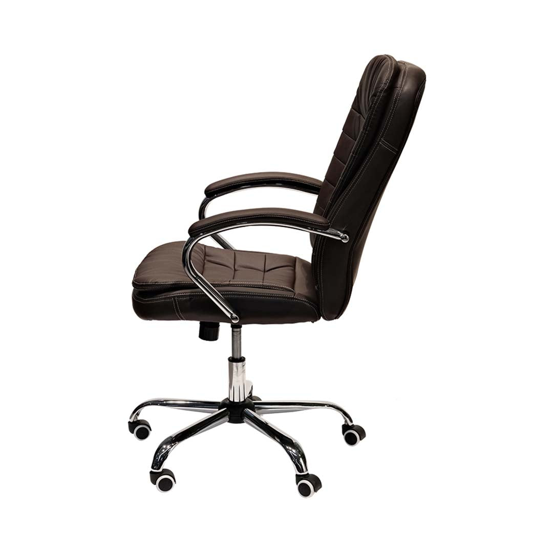 PU Leather Low Back Office Chair With Height Adjustable-GCC Home Center