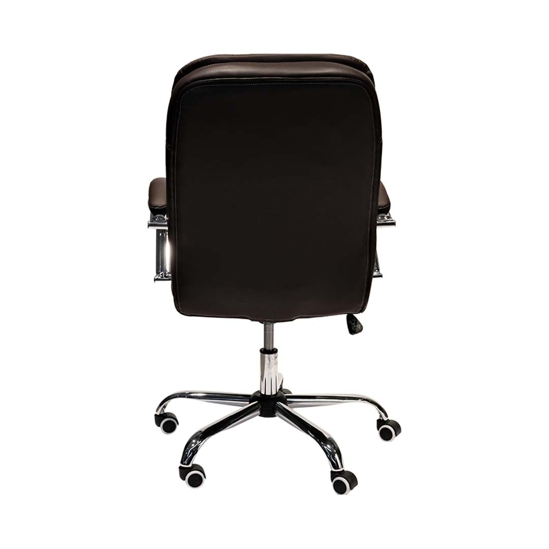 PU Leather Low Back Office Chair With Height Adjustable-GCC Home Center