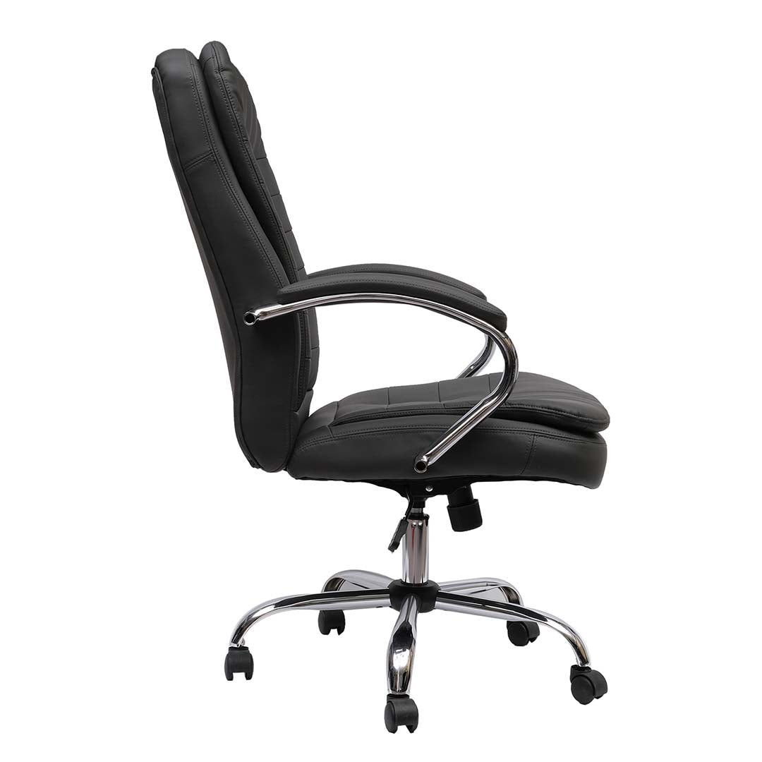 PU Leather Low Back Office Chair With Height Adjustable-GCC Home Center