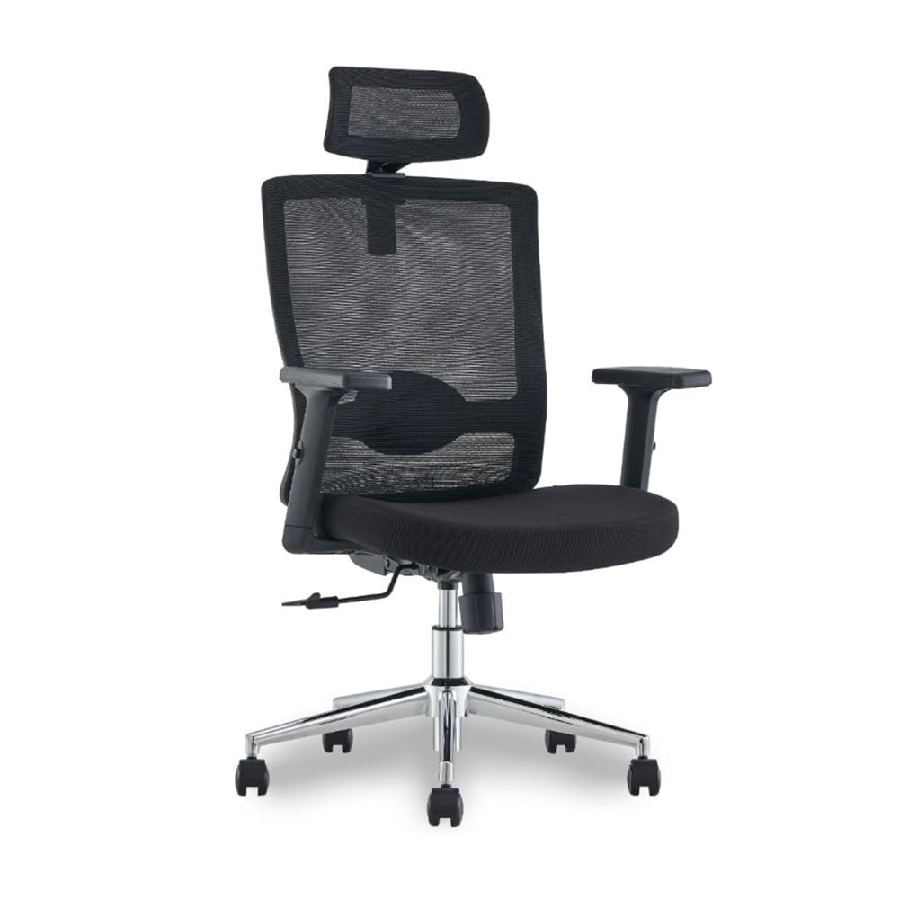 Modern High Back Office Chair With Adjustable Seat Height - Black-GCC Home Center