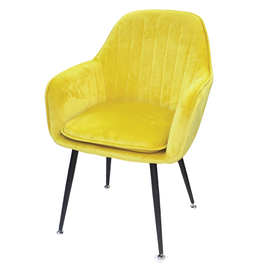 Jilphar Furniture Readymade Yellow Velvet Living Room Chair JP1181A-GCC Home Center