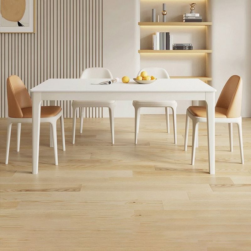 Whitewood Modern Slate Rectangle Dining Table Set with Four Legs and Solid Back Chairs , For 4 , Table & Chair(s), 5 Piece Set, Orange-GCC Home Center
