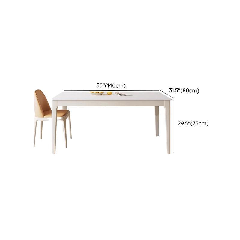 Whitewood Modern Slate Rectangle Dining Table Set with Four Legs and Solid Back Chairs , For 4 , Table & Chair(s), 5 Piece Set, Orange-GCC Home Center