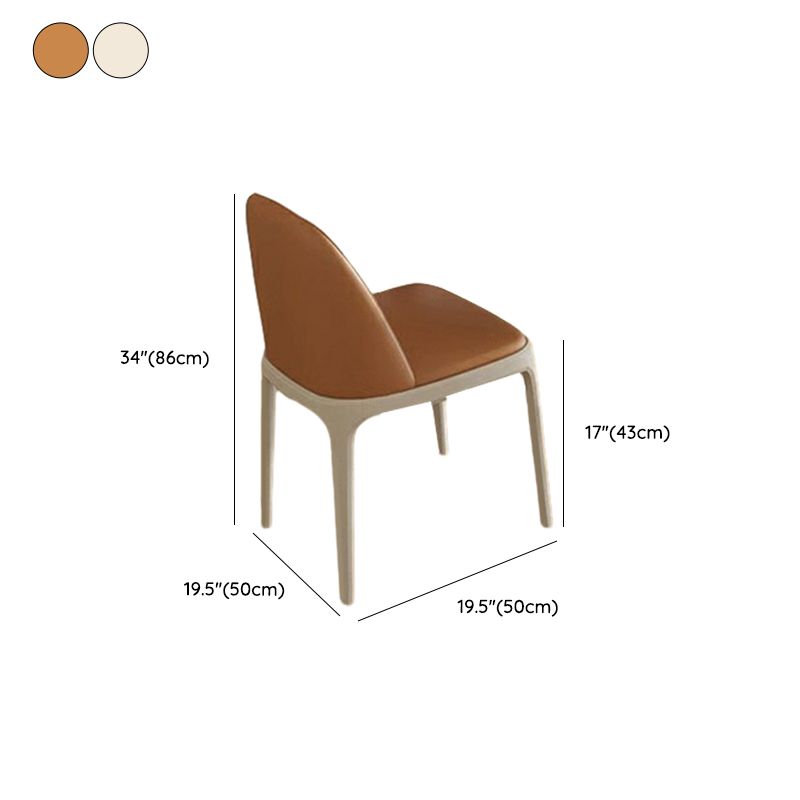 Whitewood Modern Slate Rectangle Dining Table Set with Four Legs and Solid Back Chairs , For 4 , Table & Chair(s), 5 Piece Set, Orange-GCC Home Center