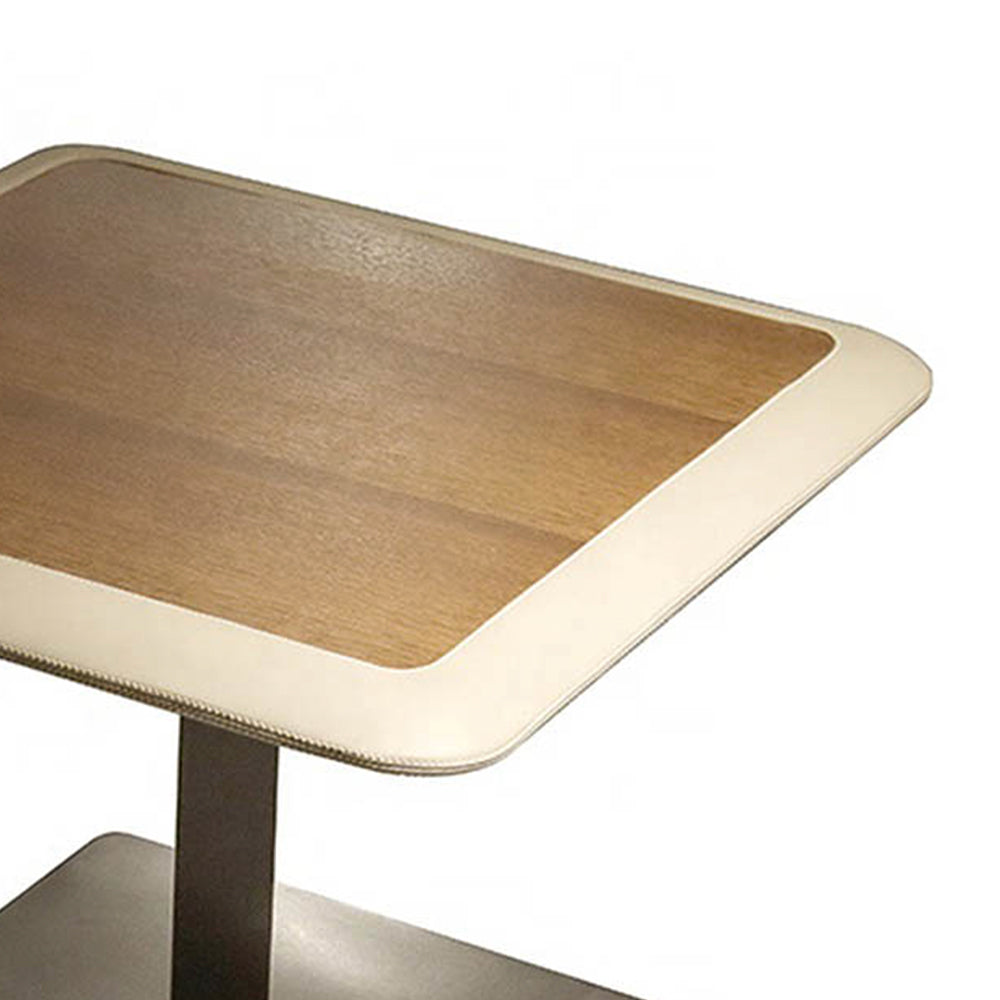 Luxury Square Coffee Table With Metal Leg For Living Rooms, Home And Offices- Brown-GCC Home Center