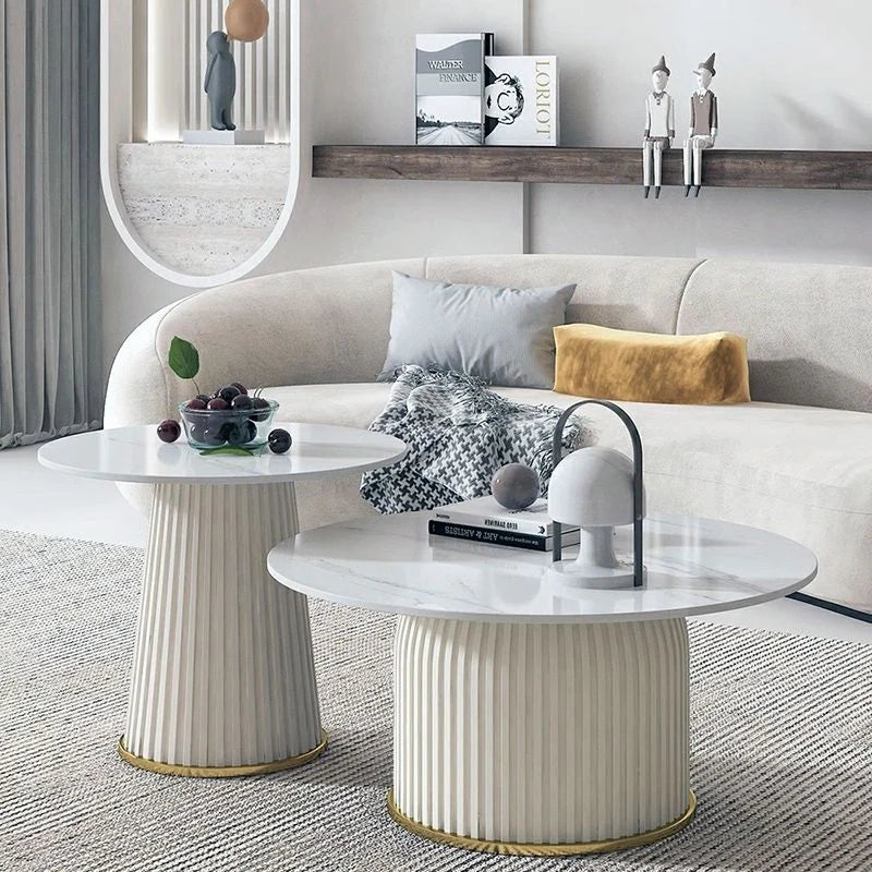 Coffee Table Set (White | 70 cm & 50 cm)