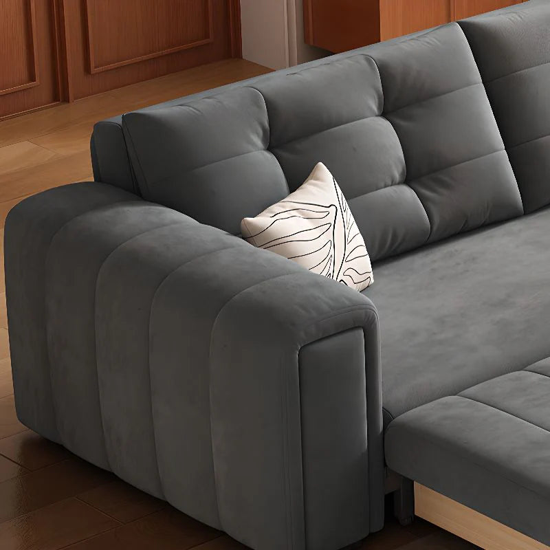 Luxury European Cloud Sleeper Sofa Bed | Modern Velvet Double Sofa Bed with High-Density Foam & Solid Wood Frame