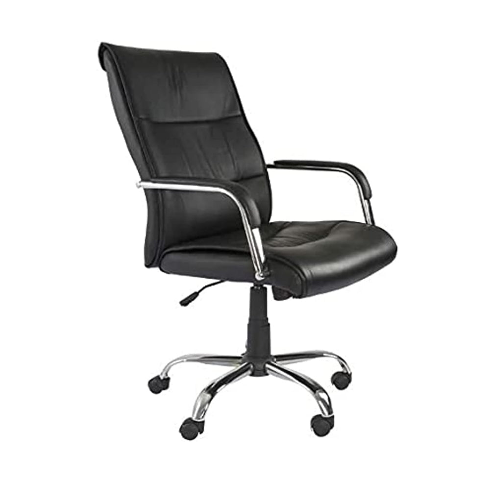 Office Chair, High Back PU Leather Ergonomic Computer Chair - Black-GCC Home Center
