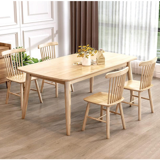 Jilphar Furniture Oiled Walnut Wood Spindle Back Dining Chairs JP1308 only(1 piece chair)-GCC Home Center