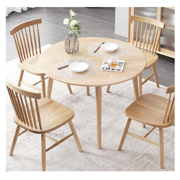 Jilphar Furniture Oiled Walnut Wood Spindle Back Dining Chairs JP1308 only(1 piece chair)-GCC Home Center