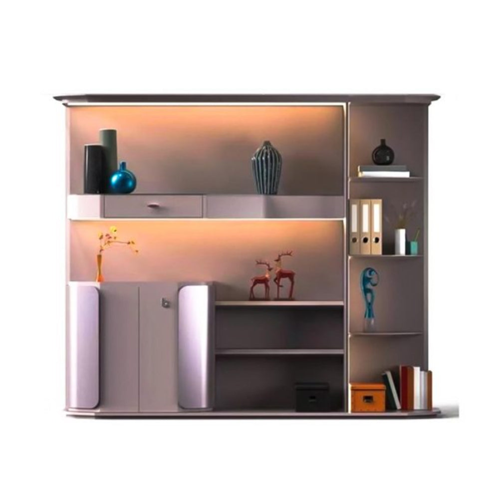 Luxury Executive Office Cabinet, Four-Door Cupboard With Two Cabinet - Grey-GCC Home Center
