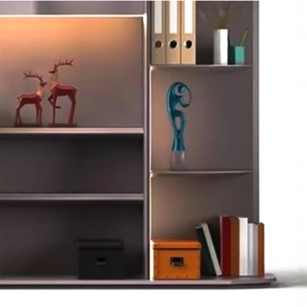 Luxury Executive Office Cabinet, Four-Door Cupboard With Two Cabinet - Grey-GCC Home Center