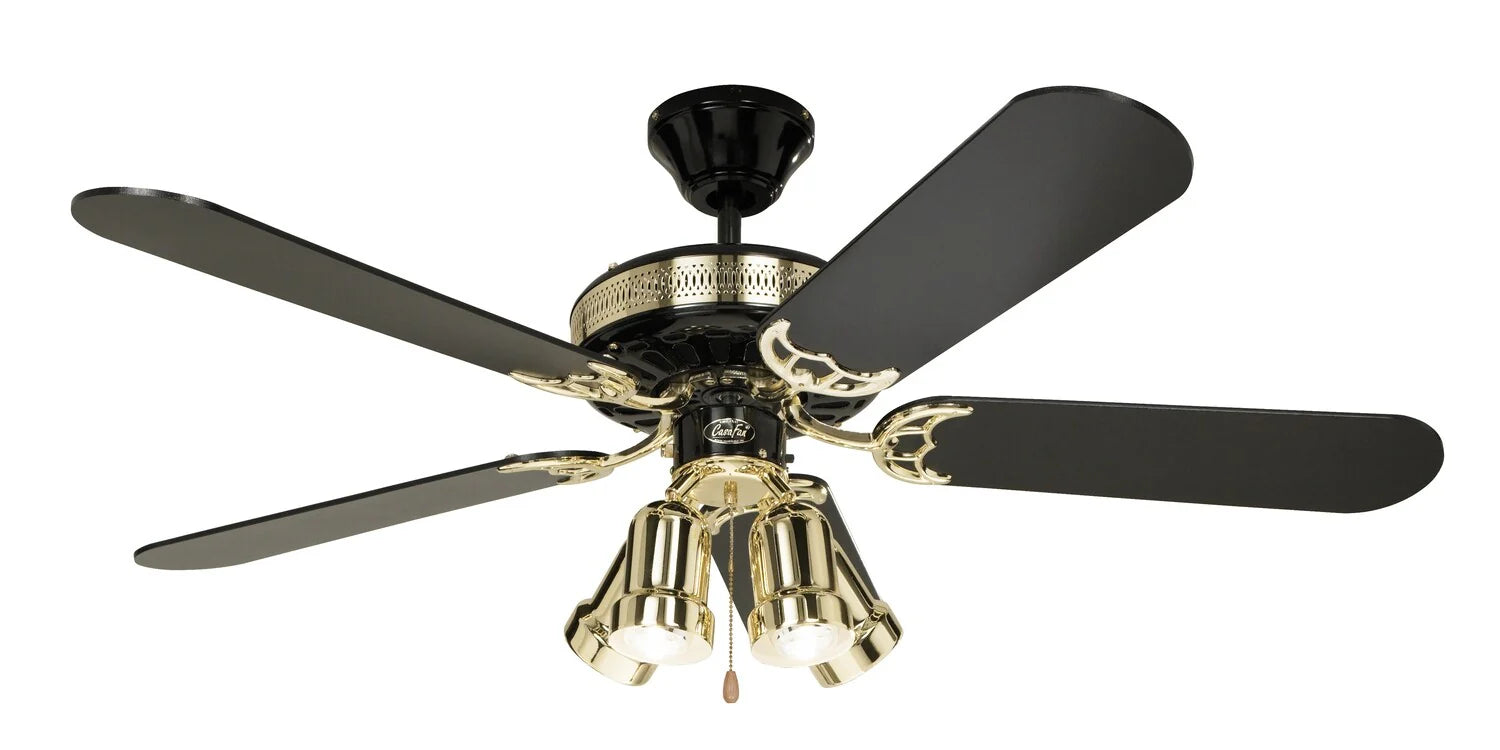 Black Ø132 Ceiling Fan With Pull Chain, 50Hz