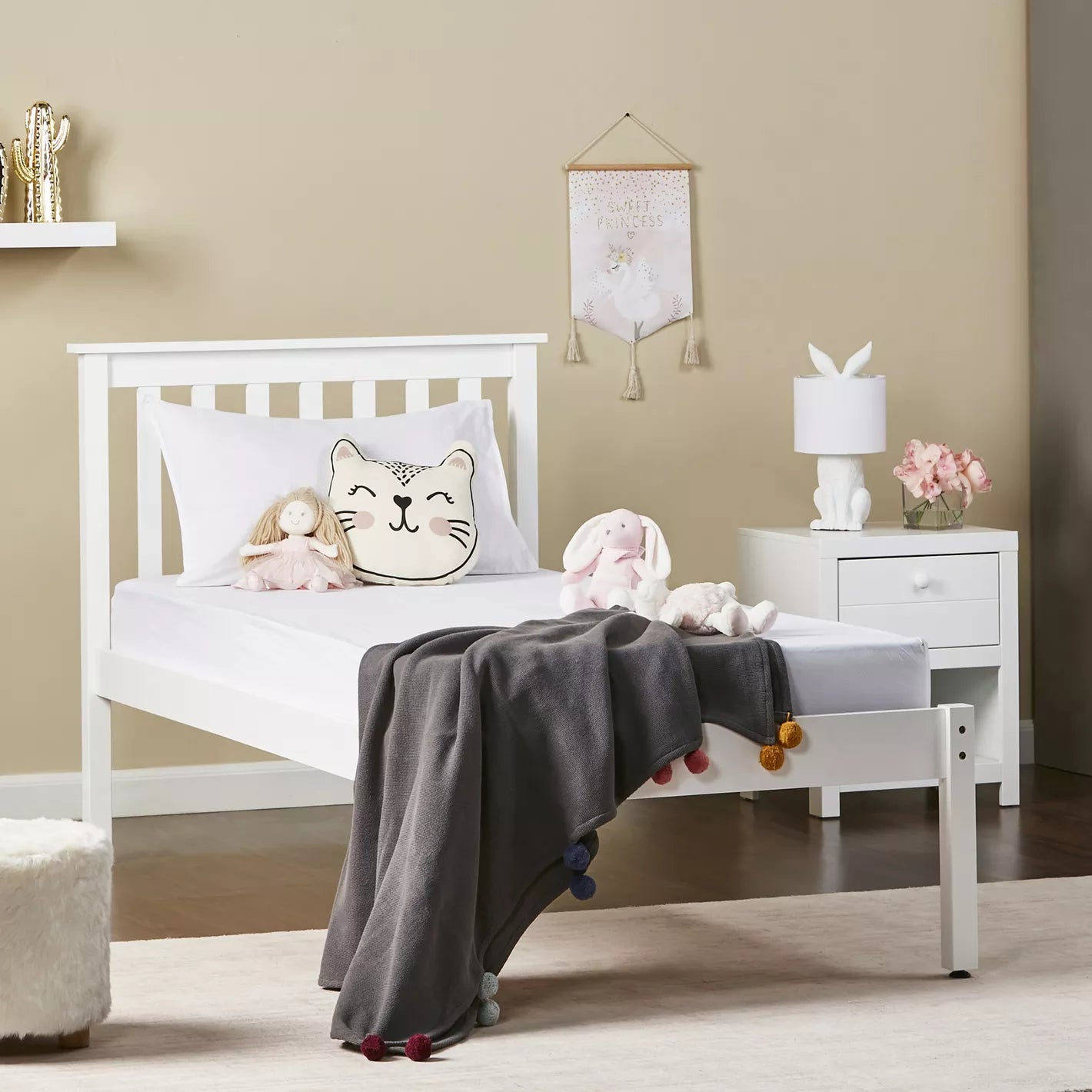 Engineered Wood Twin Bed - 90x200 cm-GCC Home Center